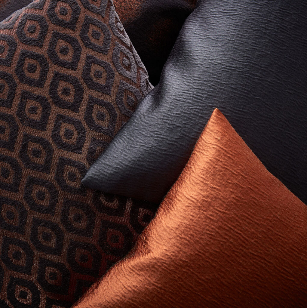 image of black and orange cushions to be used for halloween decor 
