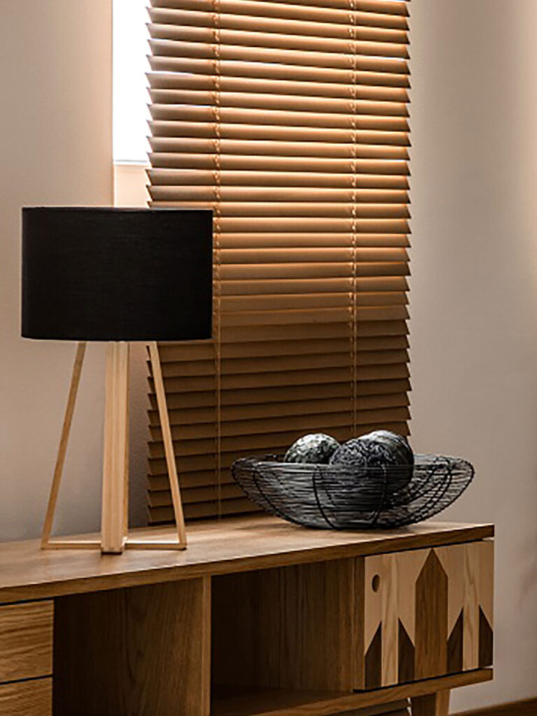 image to show how to use walnut coloured blinds at home
