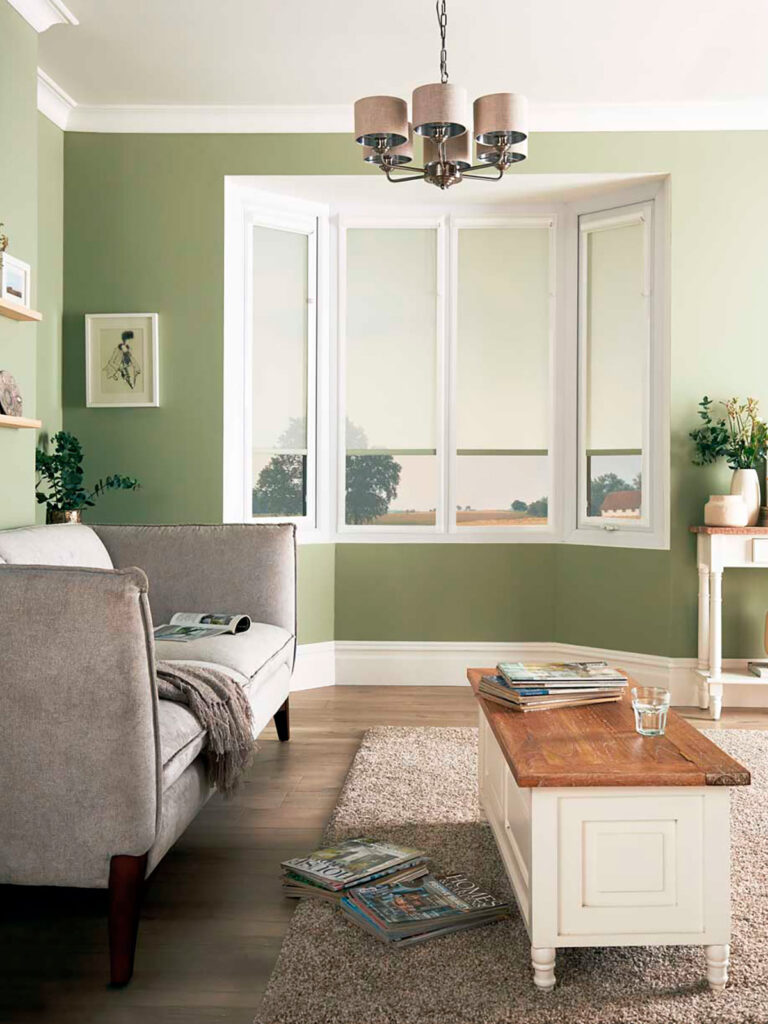 room set image to show living room with no drill roller blinds 