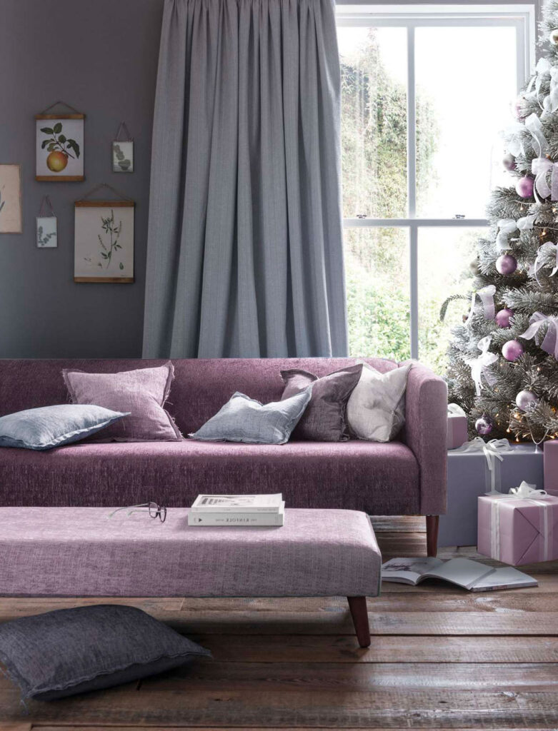 image of lavender festive inspired living room 