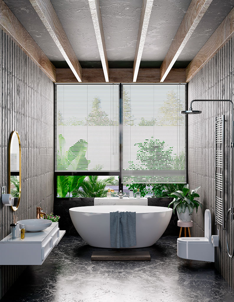 rooms set image of a micro luxury inspired bathroom
