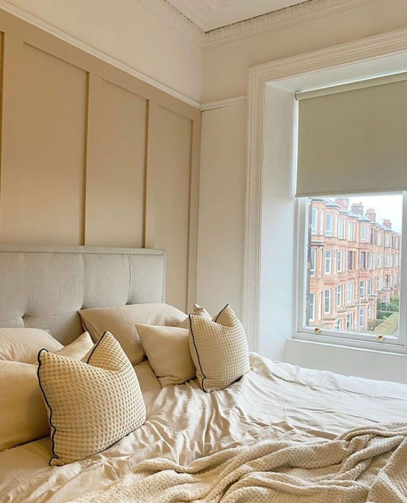 image of a bedroom room designed to be calming 