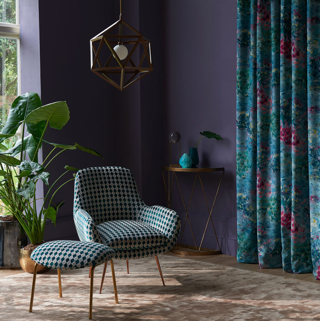 room set image to show example of a teal living room