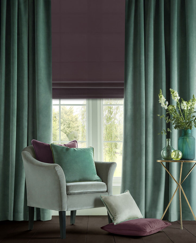 image of  green and aubergine inspired decor