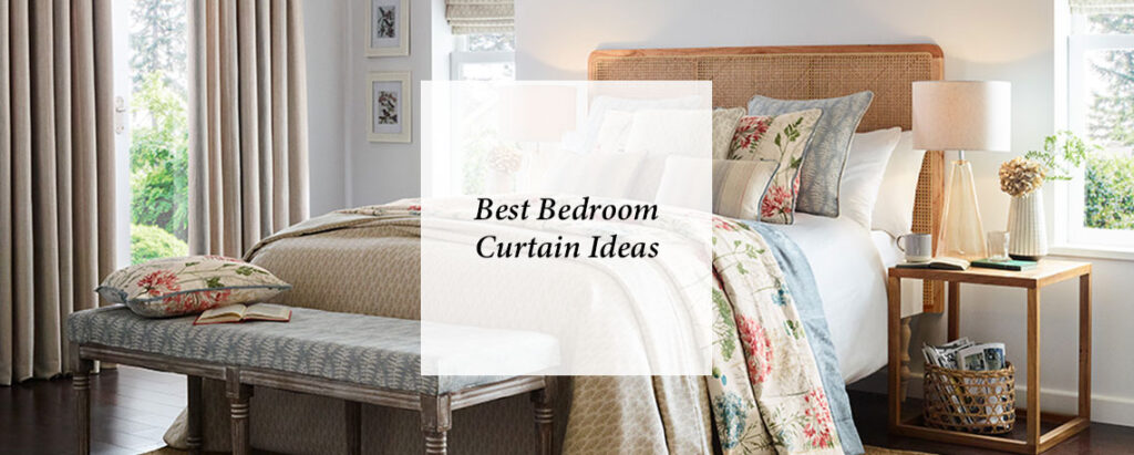 feature image for blog on bedroom curtain ideas