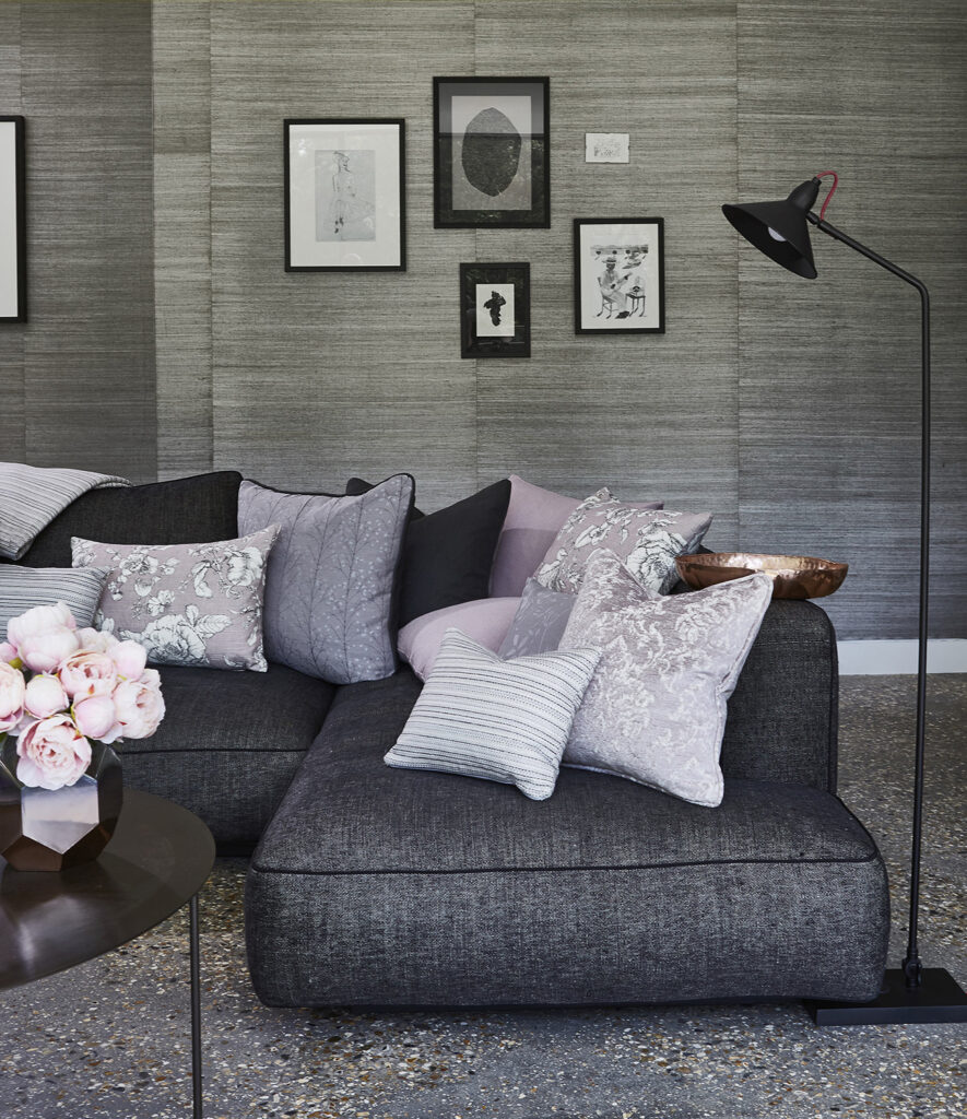 image of a stone themed interior in a living room 