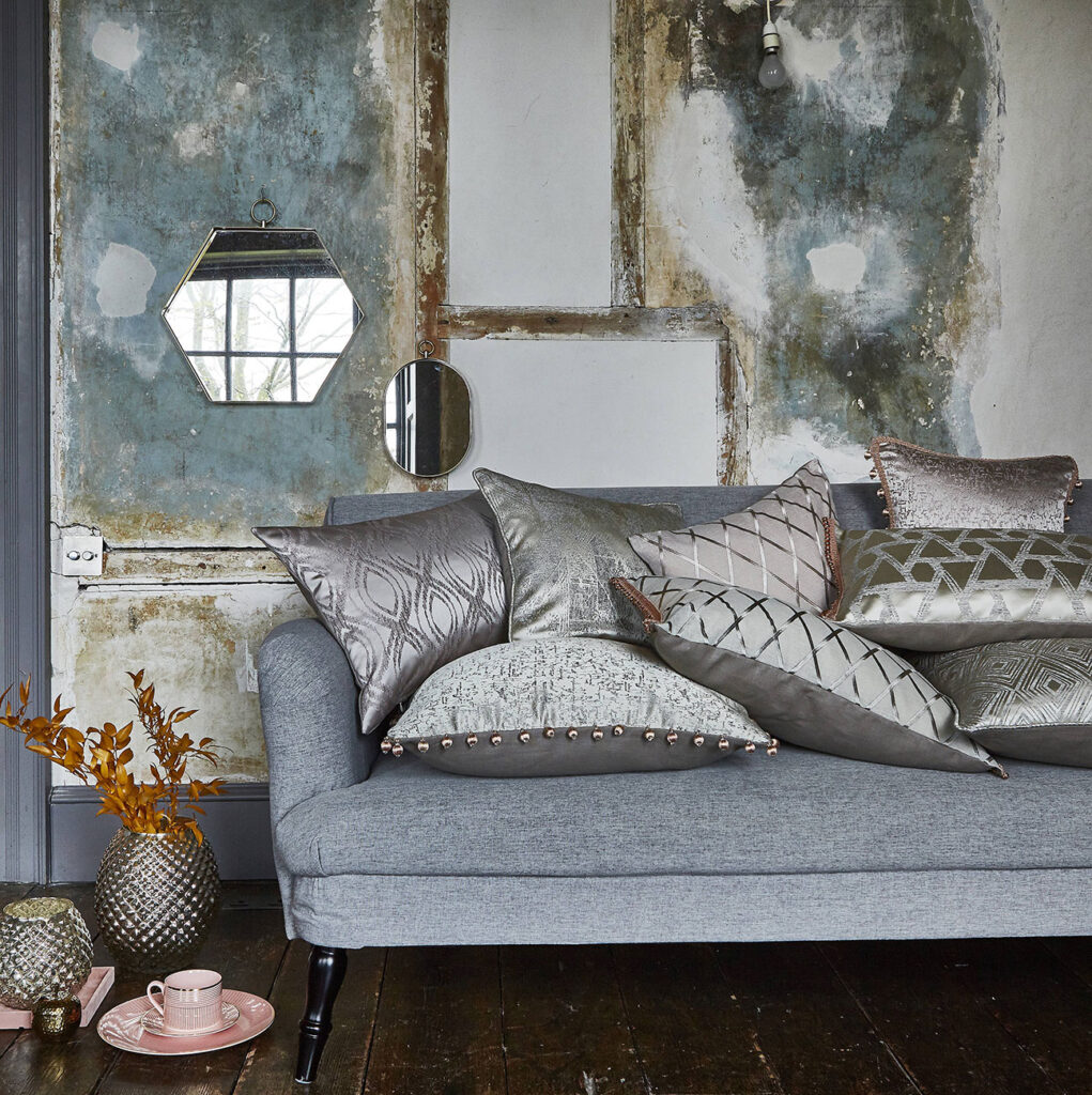 photo of room set to help give examples of grey living room ideas