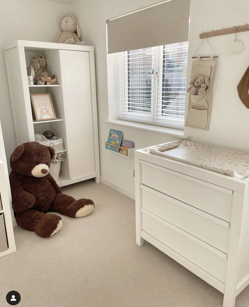 photo of a white bright bedroom