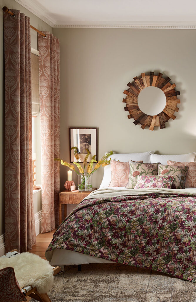 image of a bedroom theme inspired by candy floss cottagecore 