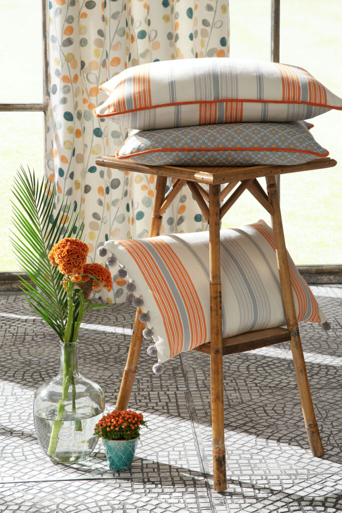 photo to show how summery orange can be used in home decor 