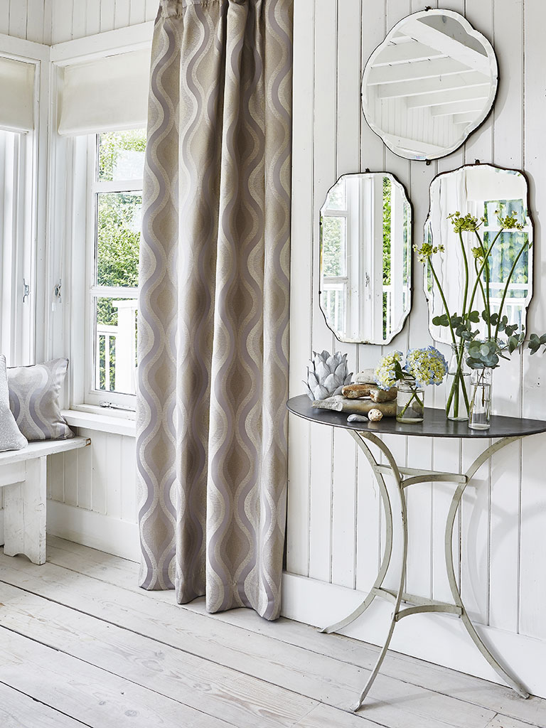 Vintage patterns in a modern living room