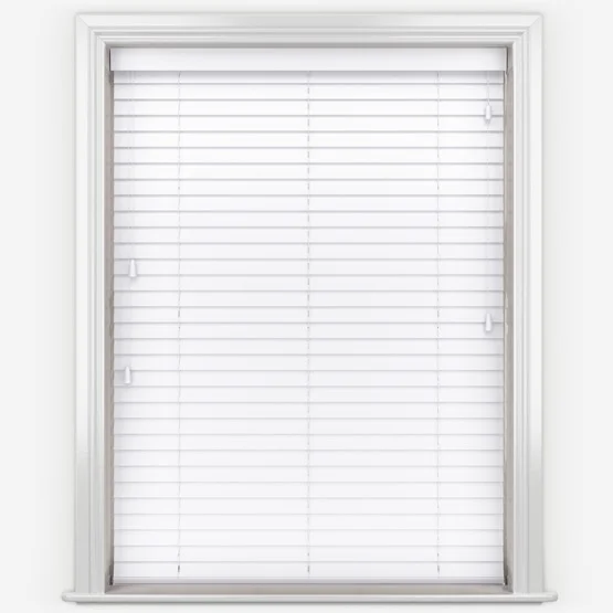 WoodLux Ultra White Faux Wood Venetian Blind.