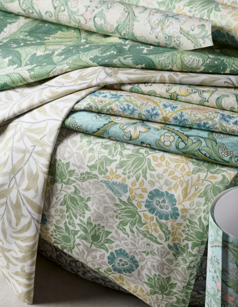 A selection of green heritage fabrics. 
