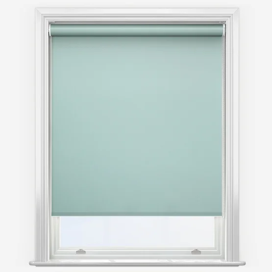 Light blue roller blind from blinds direct.