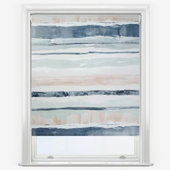 Louvolite Como Blackout Bella roller blind in blue.