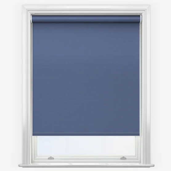 Blackout roller blind in blue.