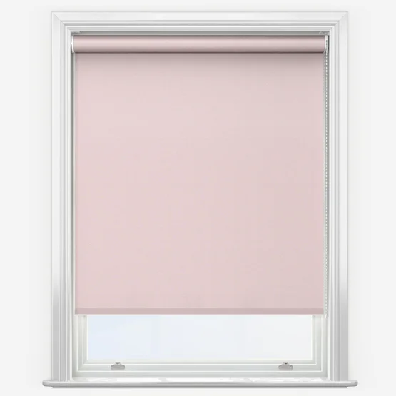 Light pink roller blind by blinds direct.