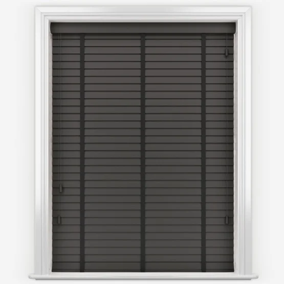 Grey bamboo blind with black tapes hikari.