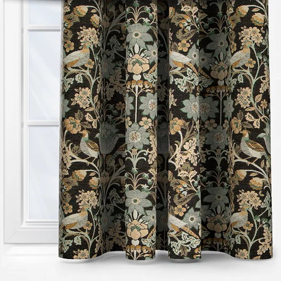 Curtain with picture pattern holcombe noir.