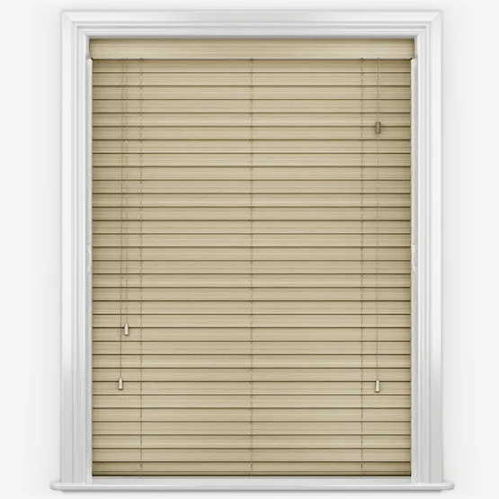 Wooden venetian blind.
